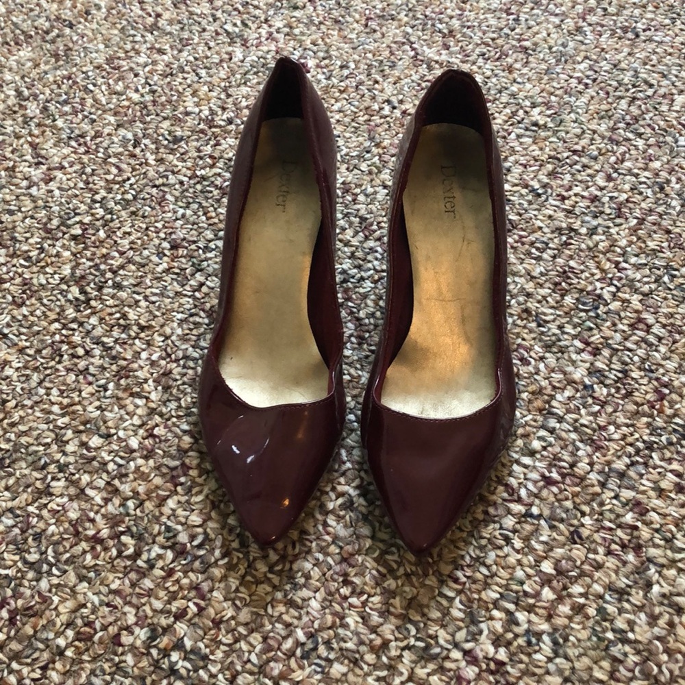 Red kitten heels